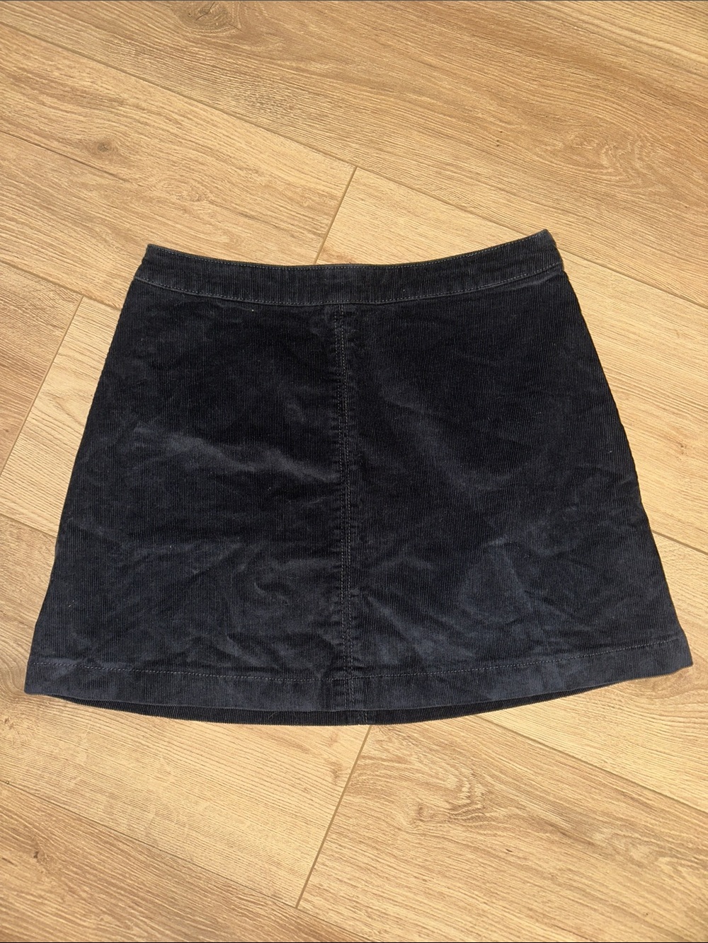 Classic Black Corduroy Mini Skirt